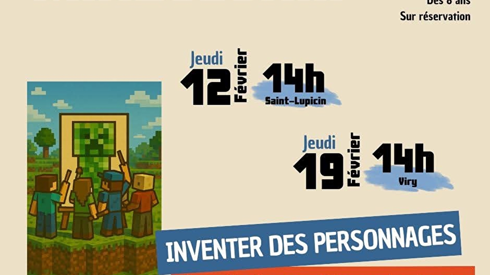 Médiathèque de Viry : Atelier Mineclonia